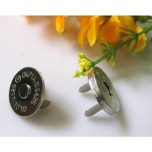 DIY Bag clothes dia: 14mm*2mm silver luggage accessories iron absorption Cikou magnet suction buckle purse clasp buckle
