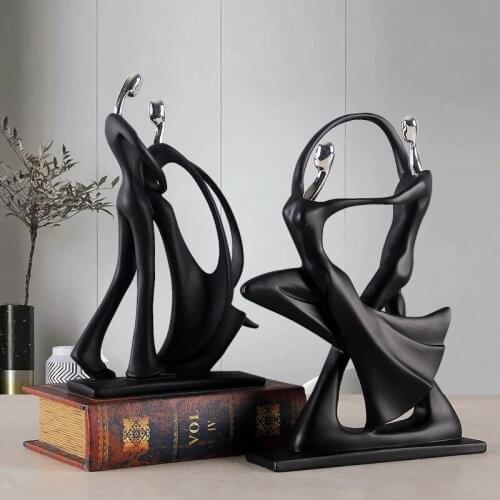 Decoration Desktop Simple Gift Couple Sculpture Decoration Resin Ornament Party Carft Home Decoration for Home Bedroom Office