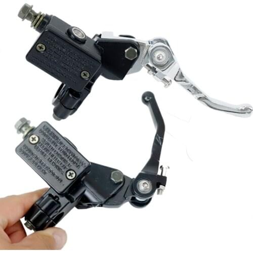 UNIVERSAL Motorcycle Brake pump Front Wheel Cylinder Disc Brake Hydraulic Pump Assy Motorbike Up Pump Level 125cc silver