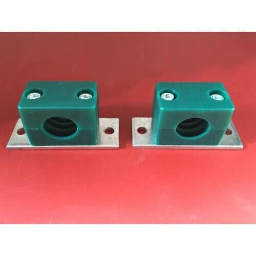 Screw install edge no cover plate Hydraulic pipe clamp OD 6-57mm High pressure liquid gas damping shock absorption DIN 3015