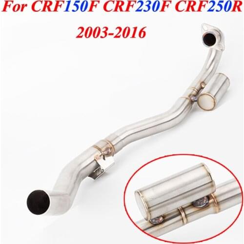 Motorcycle exhaust link pipe For Honda CRF150F CRF230F 2003 - 2016 2015 2014 2013 CRF250R crf230 crf150 front tubo escape moto