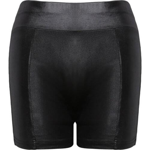 High Quality 2020 PU Leather Shorts Women Sexy Women Short Pants Slim Casual Elastic Waist Shorts Ladies Hot Pants