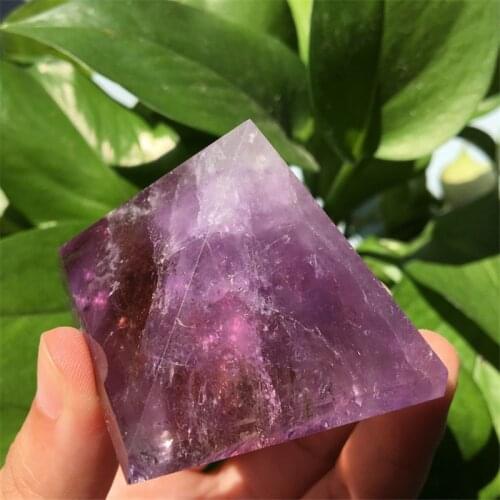 1pcs NATURAL amethyst quartz crystal Pyramid healing
