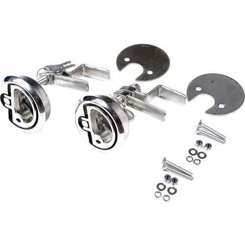 2 pcs Cam Latch Boat Latch Locking Style with Fastener Keys Marine Grade Boat Latch Pull Stainless Steel 316 for Flush Cabinet