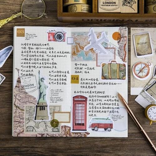 20packs/lot Old time travel student memo pad kawaii paper sticker papelaria stationery school supplies wholesale