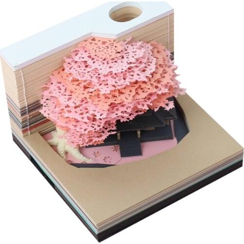 2021 New DIY Omoshiroi 3D Block Violin Valentines Day Gift Rose Sticker Creative Birthday Gift Rose Note Home Decoration