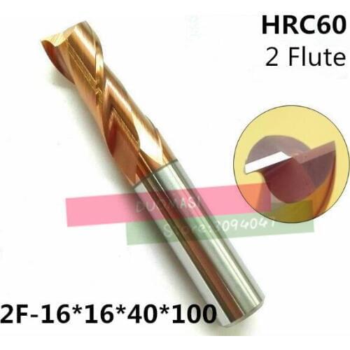 2F-16*16*40*100 HRC60,carbide Square Flatted End Mills coating:nano TWO flute diameter 16.0mm, The Lather,boring Bar,cnc,machine