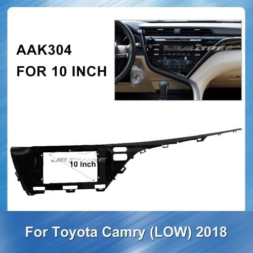 Car Radio Fascia frame for Toyota Camry 2018 low configuration trim car DVD player Panel Dash Kit Installation Frame Trim Bezel