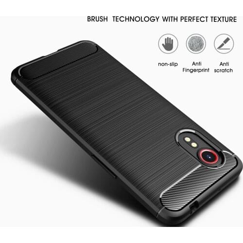 100pcs/lot Business Phone Case For Samsung Galaxy Xcover5 Xcover 5 A32 4G M62 F62 A02S M02s Carbon Fiber Brushed TPU Back Cover