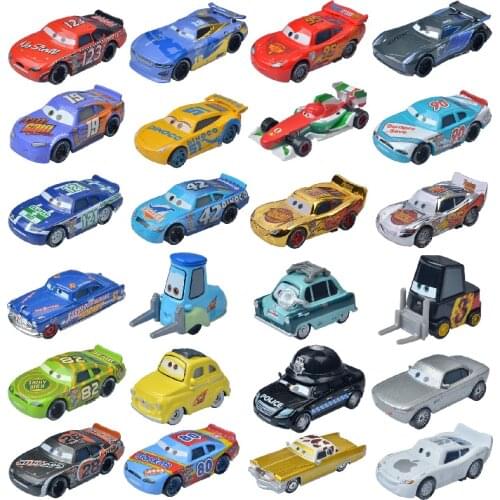 Disney Pixar Cars 3 Lightning McQueen Jackson Storm Cruz Ramirez Mater Fabulous Hudson 1:55 Diecast Metal Car Toys For Boys Gift