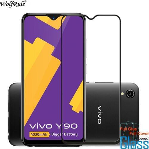 For Glass ViVo Y90 Screen Protector Full Glue Cover Tempered Glass For ViVo Y90 Glass Protective Phone Film For ViVo Y90 6.22