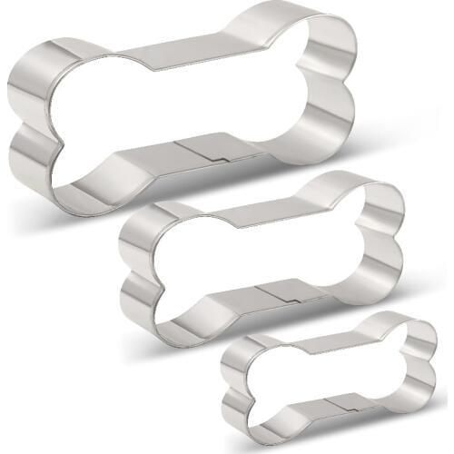 KENIAO Dog Bone / Dog Biscuit Cookie Cutters for Homemade Treats Cookie Cutter - Large/Medium/Small Cutters - Stainless Steel