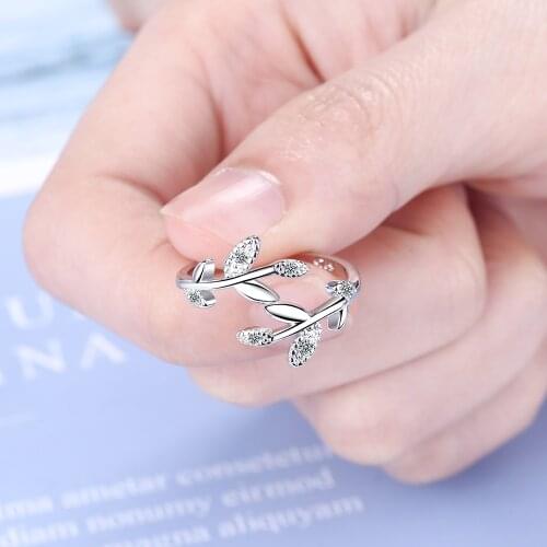Free shipping new open ring adjustable size classic jewelry ring wholesale rattan leaf shape