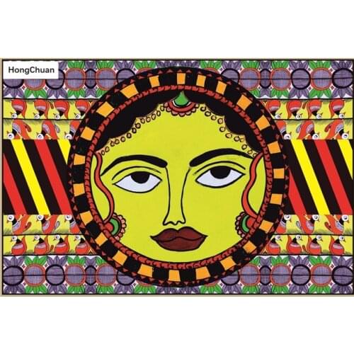 Square/Round Diamond Painting Sun "Abstract Colorful" Cross Embroidery Rhinestone 5DDIY Mosaic Decoration Gift