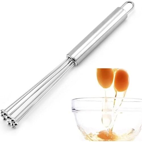 Stainless steel whisk Flash mixer with pearls Egg stirrer Milk frother Beater Mixer Kitchen tool for mixing beating and stirring
