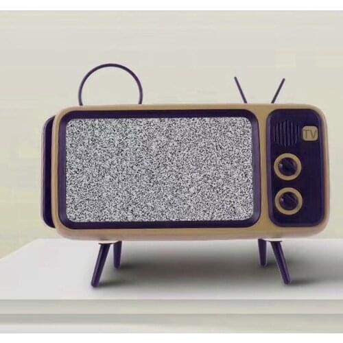 Mini Speaker Retro Tv Mobile Phone Screen Stand Wireless Portable Audio Speakers Mobile Phone Accessories Stand Holder Bracket