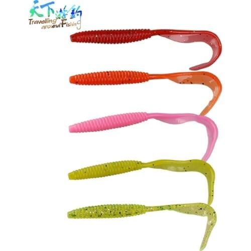 Travelling 8pcs/lot 13.5cm 6.8-7.5g Soft Lures For Fishing Isca Artificial Protein Soft Bait Leurre Peche Plastic Worm Grub