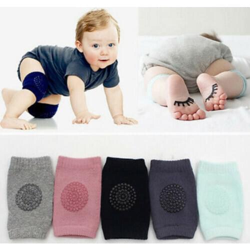 2021 Baby Accessories Baby Infants Safety Elbow Crawling Knee Breathable Warmer Protector Silica Gel Dots Anti-Slip Knee Pads