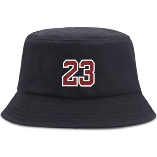 Fashion Letter 23 Print Bucket Hat Unisex Summer Beach Panama Hats Mens Women Casual Cap Outdoor Foldable Fishing Fisherman Hat