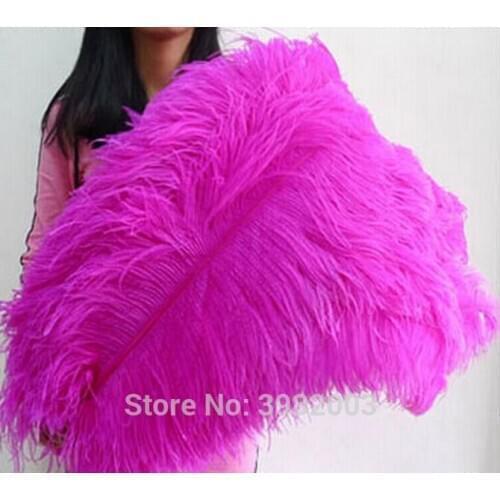 Wholasale 50pcs/lot Elegant rose ostrich feathers 55-60 cm for craft wedding party supplies Carnival dancer decoration plumages