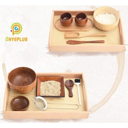 Montessori Materials for Preliminary Exercises Transfering/ Sieving Working Preschool Early Educational Toys Hand-Eye Coordinate