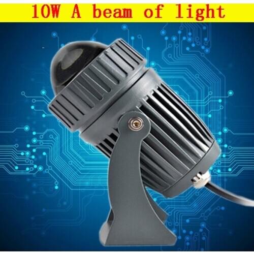 LED Spotlight for outdoor used Narrow Beam Angle 5degree Projection distance 100M 85-265V 10W LED Projector Lamp 6pcs/pack DHL