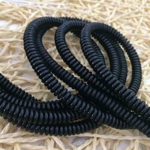 Black resin beeswax synthetic beeswax 6X2mm 8X2mm rondelle abacus spacers loose accessories beads jewelry making 15 inch B92