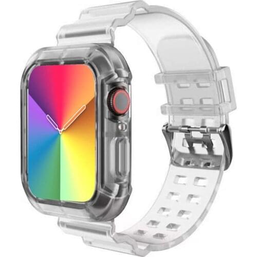 New Transparent Silicone Strap for Apple Watch Series Se 6 5 4 3 2 Band 40mm 44mm for Iwatch Waterproof Strap 38mm 42mm