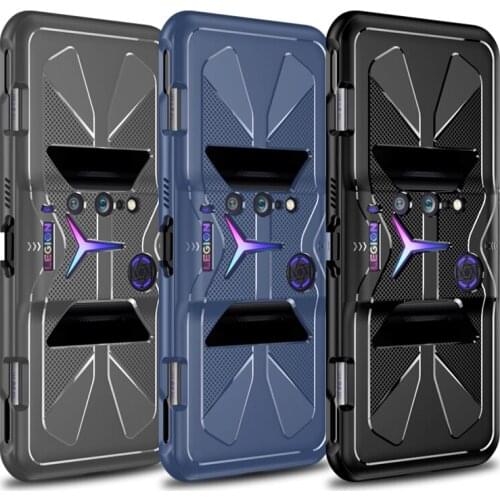 For Lenovo Legion Duel 2 Luxury Soft Silicone Carbon Fiber Protection Back Cover Shockproof Case For Lenovo Legion 2 Pro Bumper