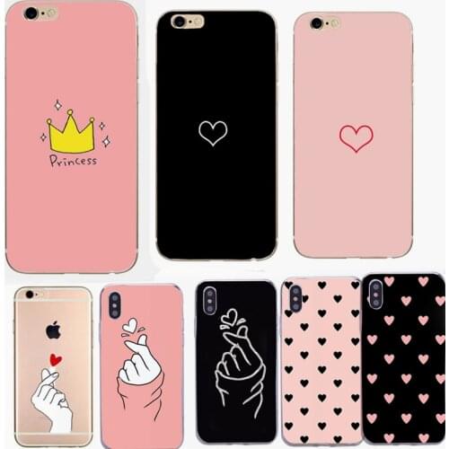 Silicone Love Heart Phone Cases For iPhone SE 2020 X XR XS Max Soft Cover For iPhone 6 6S 7 8 Plus 5 5S SE Shell