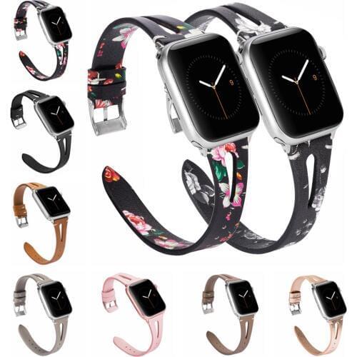 Toyouths Compatible for Leather Apple Watch Band 38mm/42mm Women Replacement Bands for iWatch Elegant Feminine Look Supple