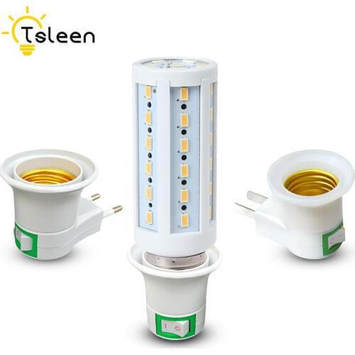 TSLEEN Cheap! B22 E14 GU10 to E27 Base Screw Light Lamp Bulb Holder Adapter Socket Converter 12V 2A AC DC Power Adapter EU Plug