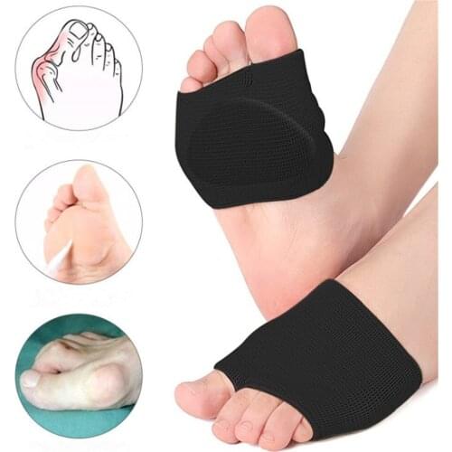 1 Pair Half Socks Metatarsal Sleeve Toe Bunion Sole Forefoot Pads Cushion Pain Relief Support Prevent Calluses Blister Foot Care
