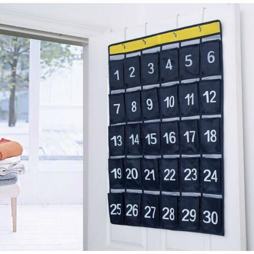 30-Cell 48-Cell Classroom Wall-Mounted Mobile Phone Storage Bag Digital Mobile Phone Receives Bag Oxford Fabric Mobile Phone Bag