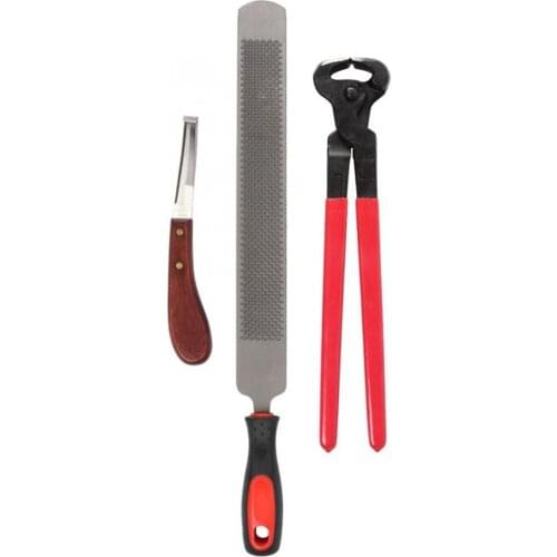4PCS Horse Farrier Hoof Nipper Trim Shoeing File Cattle Horse Hoofs Tool Clipper Pliers Horseshoe Forceps Hoofs Knives Kit