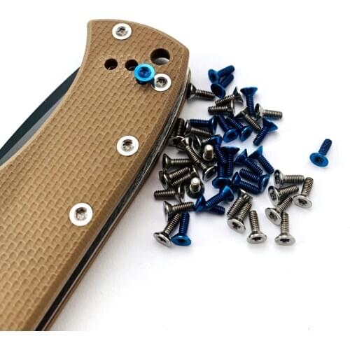 4pieces Titanium Alloy Screws Folding Pocket Knife Handle Screws for CQC7 Knife EM Knife Screws Accessories