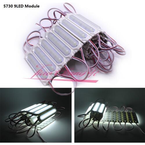 5730 9LED COB LED 160 degrees Module Cool white light DC12V IP67 waterproof lighting 20PCS