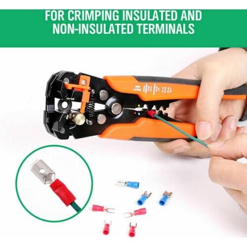 8'' Insulation Wire Stripper Cutter Crimping Tool Multi-function Automatic Cable Crimper