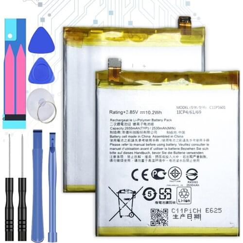 C11P1601 Battery For ASUS ZENFONE 3 ZE520KL Z017D LIVE ZB501KL Bateria 2650mAh Tracking Number