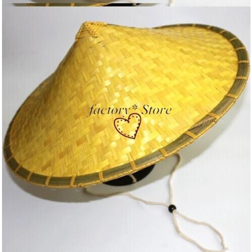 Bamboo Farmer Straw Hat Costume Performance Decorative Hat Fishing Hat Fisherman Hat Straw National Style