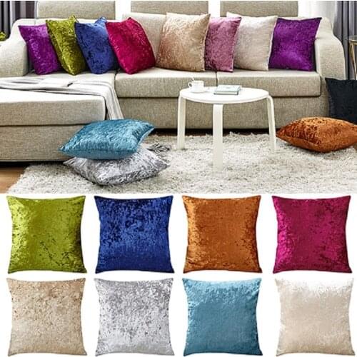 Velvet Pillow Cover Crushed Cushion Cover Nordic Pillow Case for Living Room Decorative Pillows 45x45 Home Decor Pillow Case