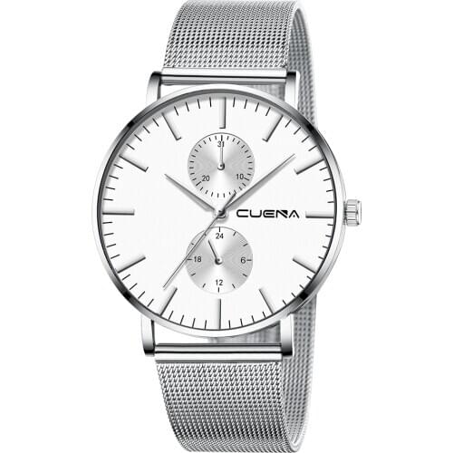 New Top Brand Men Women Watches Unisex Bracelet Luxury Stainless Steel Mesh Band Womens Watch Casual Business Clock Reloj Mujer