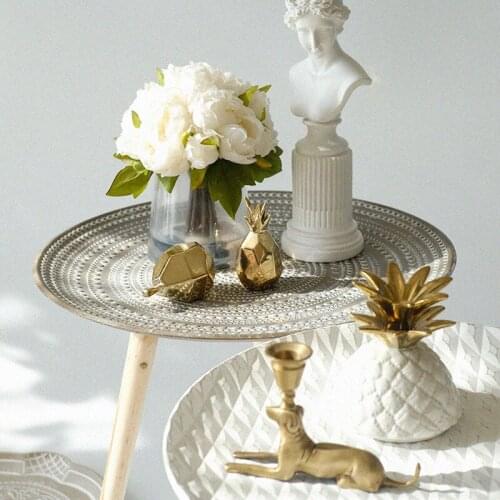 Tea Table Simple round Flowers Potted Literary Creativity Door Store B & B Retro in Northern European Style Side Table Corner