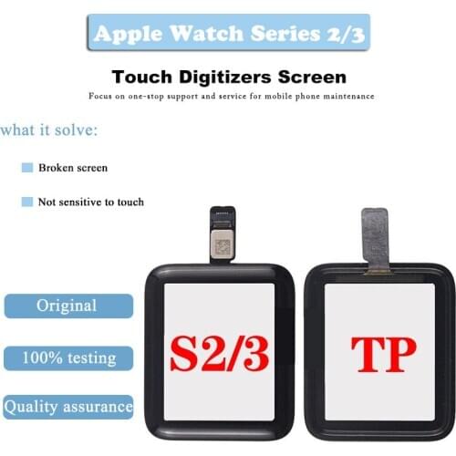 For Apple Watch Series 2/3 LCD Display Touch Screen Digitizer 38mm/42mm Pantalla Replacement For Apple Watch LCD+Tempered Glass
