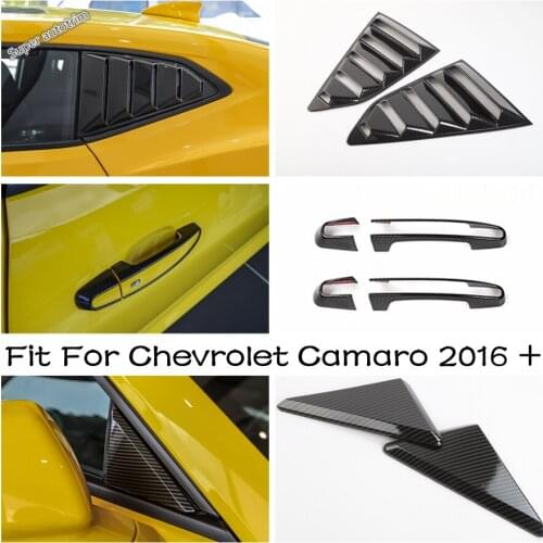 Door Pull Doorknob Handle / Rear Window Quarter Shutter / Window Glass Triangle Cover Trim Fit For Chevrolet Camaro 2016 - 2020