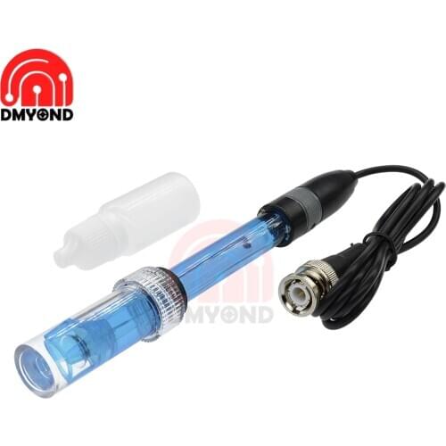 Blue PH Electrode Probe BNC Contor for Aquarium Hydroponic PH Controller Meter Sensor ph tester probe Detection detect medidor