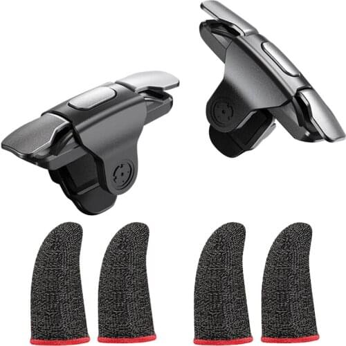 Handle Game Controller,Physical Keys Gaming Finger Sets for PUBG Joystick Metal Mobile Game Artifact