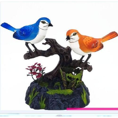 Quality goods beautiful birds Electric Toy Voice control bird 15x13x13cm toy gift w6977