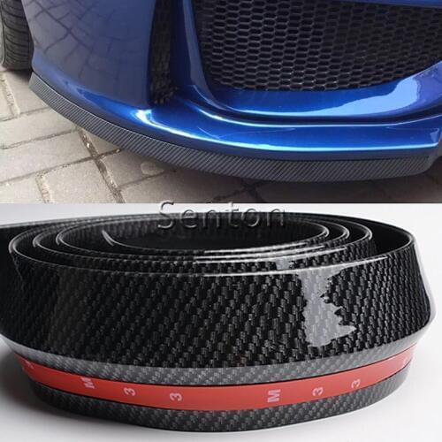 Car Carbon Fiber Front lip 2.5M For Opel Astra H J G Insignia Mokka Corsa D Vectra C Zafira b Meriva For Seat Leon 2 Ibiza Altea