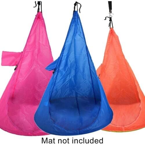 115cm x 60cm Durable Home Children Kids Game Hammock Chair Swing Pod Indoor Outdoor Hanging Seat Wedding Decoration Random Color